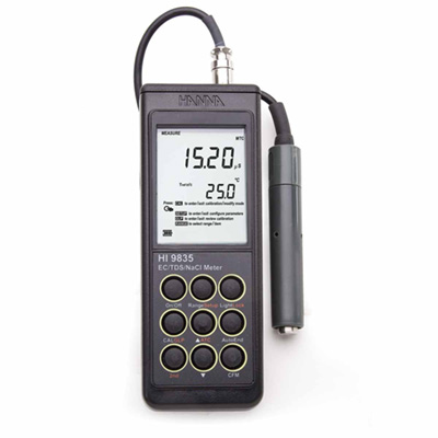 HI9835便攜式微電腦EC-TDS-鹽度-°C測(cè)定儀